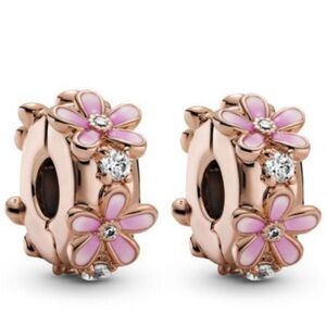 Rose gold daisy clips